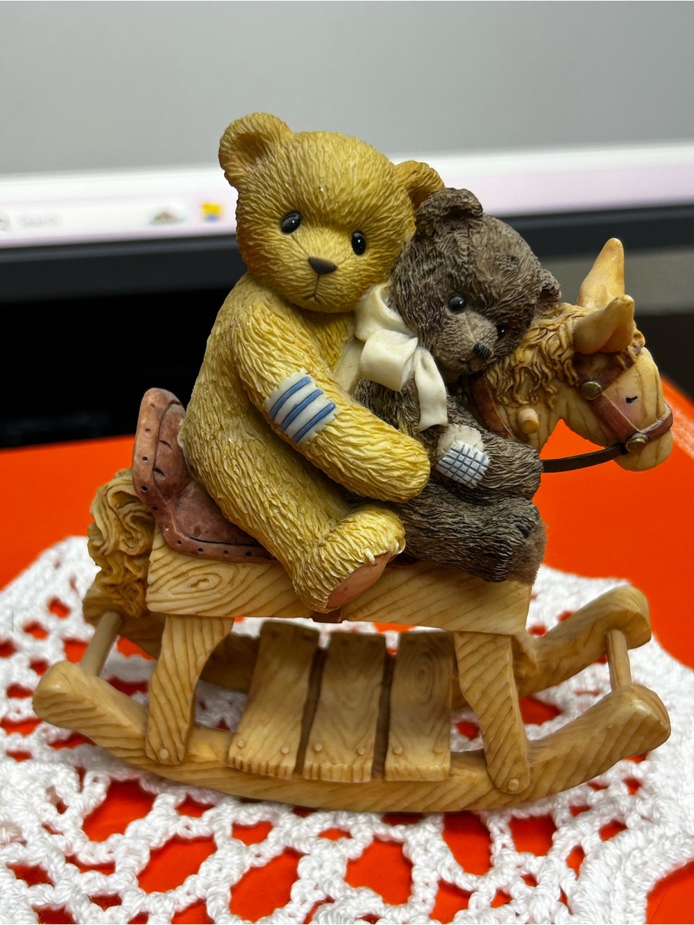 Cherished Teddies Homer and Friend Bear Figurine 4-1/2” tall
